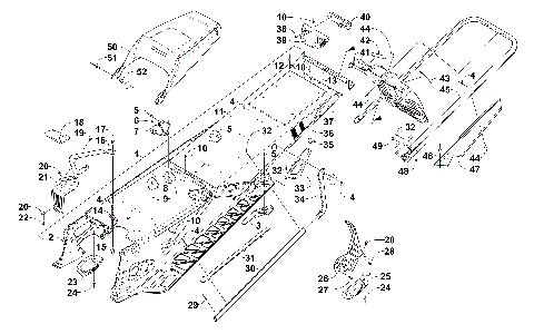TUNNEL, REAR BUMPER, AND SNOWFLAP ASSEMBLY [101409]