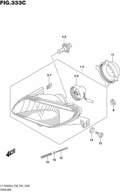 HEADLAMP (LT-A500XZL6 P33)