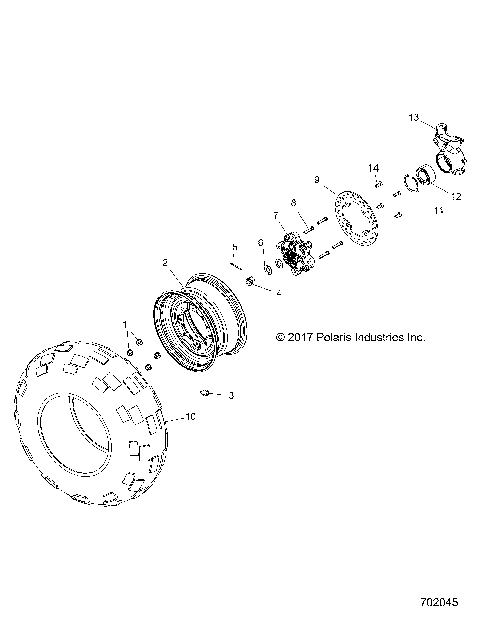 WHEELS, FRONT - Z18VHA57F2 (702045)