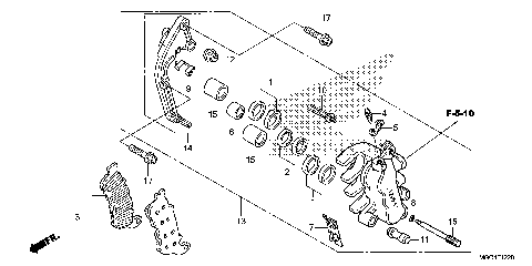LEFT FRONT BRAKE CALIPER