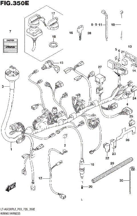 WIRING HARNESS (LT-A500XPBL8 P28)