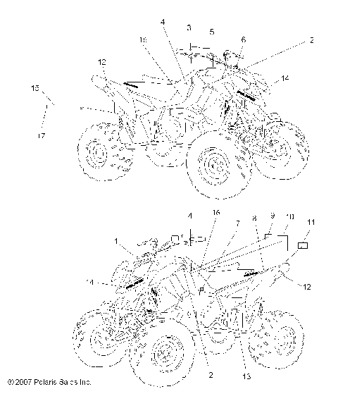 BODY, DECALS - A08GP52AA (49ATVDECAL08OUT525S)