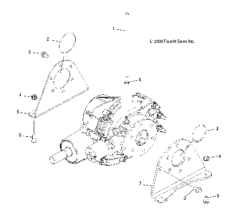 GEARCASE, MOUNTING, REAR (BUILT BEFORE 1/15/07) - R07RH68AD/AG/AH/AK/AL/AO/AP/AW (4999203249920324D08)