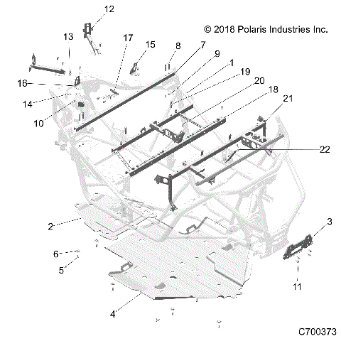CHASSIS, MAIN FRAME AND SKID PLATE - Z19VBE99F2/S99C2/CM (C700373)