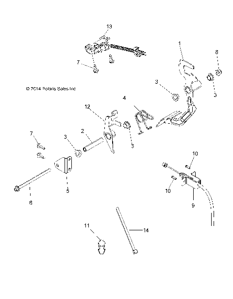 ENGINE, THROTTLE PEDAL - A16DAA57A5/A7/L2/E57A9/E57AM (49ATVTHRPEDAL15ACE570)