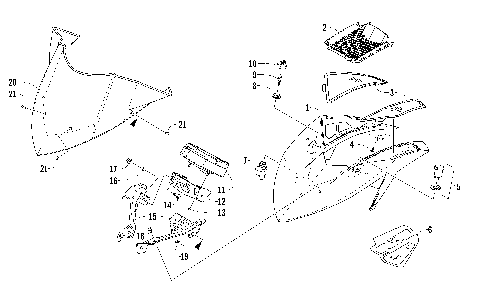 WINDSHIELD AND INSTRUMENTS ASSEMBLIES [99107]