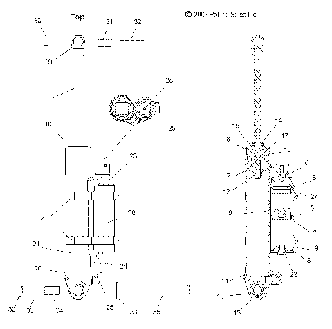 SUSPENSION, SHOCK, REAR TRACK (7043600) - S10PL8ESA/EEA (49SNOWSHOCKREAR7043403)