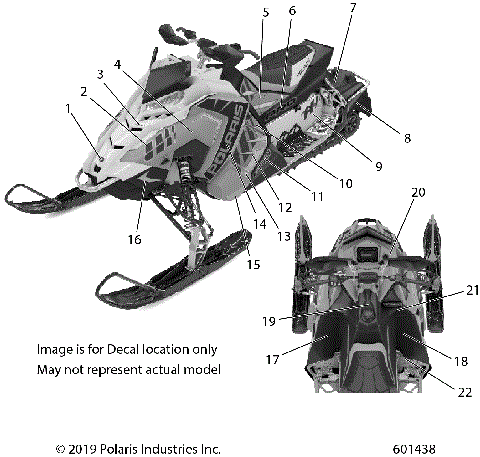 BODY, DECAL, BLACK SIDE PANEL W/BLUE ACCENT - S20DCH8RS (601438)