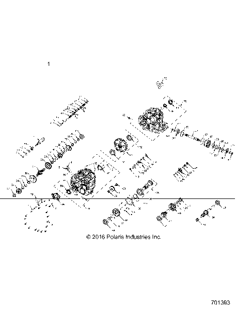 DRIVE TRAIN, MAIN GEARCASE INTERNALS 1333744 - Z17VFE92AK/AM/AB (701393)