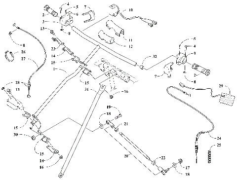 STEERING POST AND TIE ROD ASSEMBLY [105902]