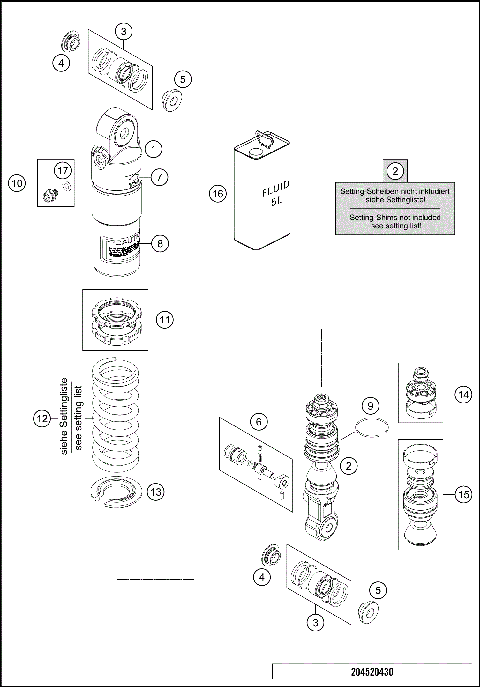 SHOCK ABSORBER DISASSEMBLED