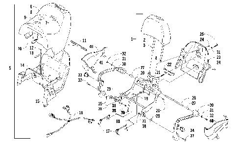 PASSENGER SEAT AND BACKREST ASSEMBLY [93813]