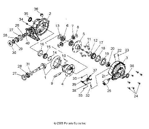 DRIVE TRAIN, REAR GEARCASE - R08RH68 ALL OPTIONS (49RGRGEARCASERR08500EFI)