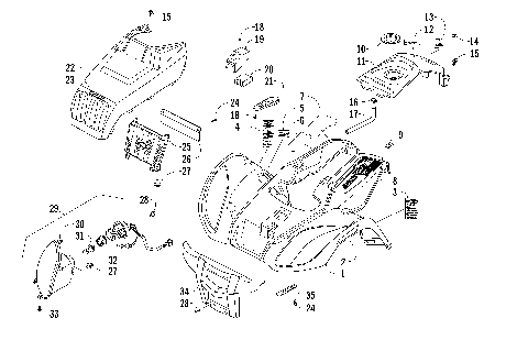 FRONT BODY PANEL AND HEADLIGHT ASSEMBLIES [100358]
