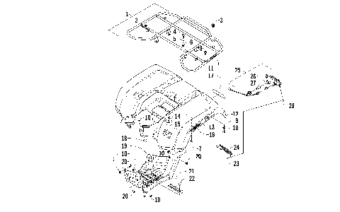 REAR RACK, BODY PANEL, AND FOOTWELL ASSEMBLIES [96272]