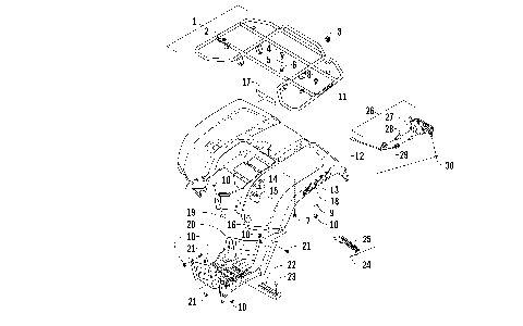 REAR RACK, BODY PANEL, AND FOOTWELL ASSEMBLIES [100285]
