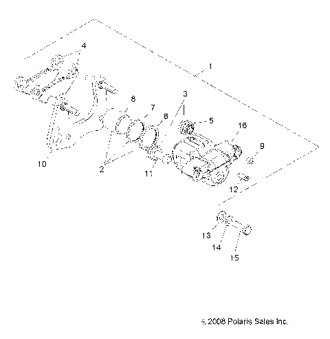 BRAKES, FRONT CALIPER - A12NA32AA (49ATVBRAKEFRT10TBLZR)