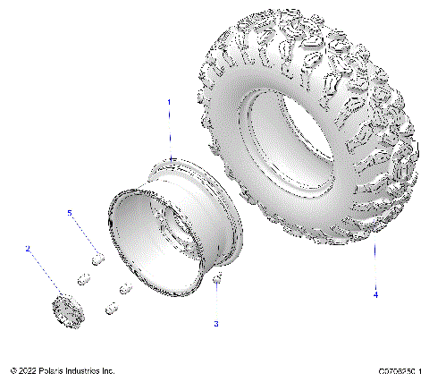 WHEELS, FRONT - G23GAE99A2 (C0706250-1)