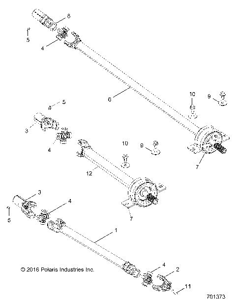 DRIVE TRAIN, FRONT PROP SHAFT - R17RHE99AU (701373)