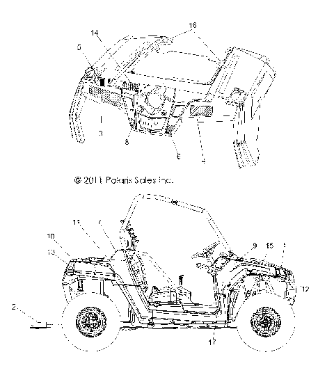 BODY, DECALS - R13VE76AD/AI/AW/7EAS/EAT (49RGRDECAL12RZRS)