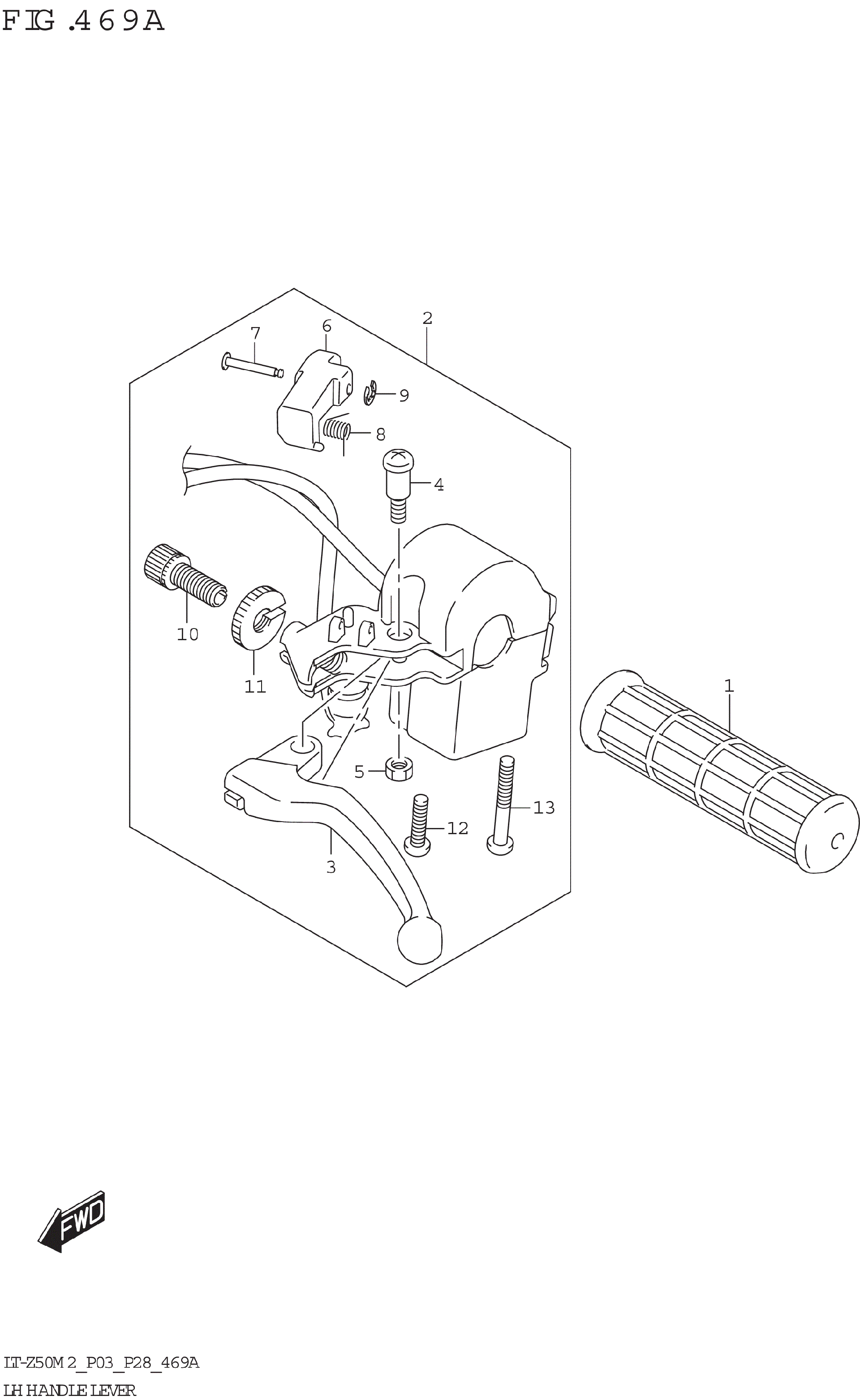 2022 Suzuki QuadSport Z50 (LT,Z50M2) LH HANDLE LEVER ATVs