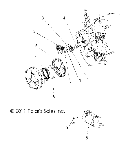 ENGINE, STARTER and DRIVE - R12JT9EFX (49RGRSTARTINGMTR12RZRXP900)