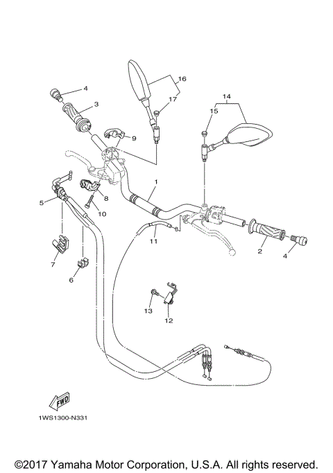 STEERING HANDLE CABLE