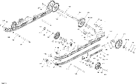 08- Rear Suspension MXZ X - 600R ETEC -  Iron Dog - Inferior