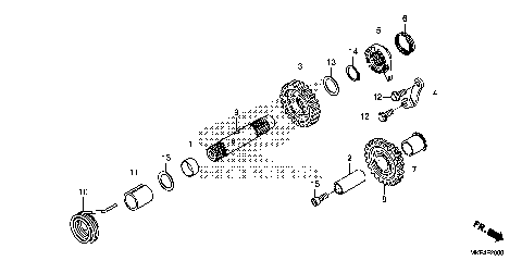 KICK STARTER SPINDLE