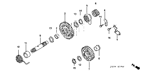 KICK STARTER SPINDLE