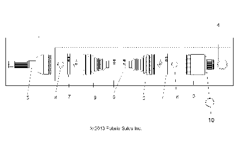 DRIVE TRAIN, REAR DRIVE SHAFT - A15SHS57CS (49ATVSHAFTDRIVERR14SP500)