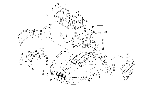 FRONT RACK, BODY PANEL, AND HEADLIGHT ASSEMBLIES [94966]