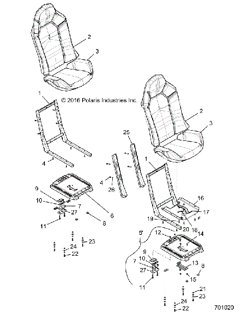 BODY, SEAT ASM. AND SLIDER - G21GMD99AJ/AZ/BJ/BZ (701020)