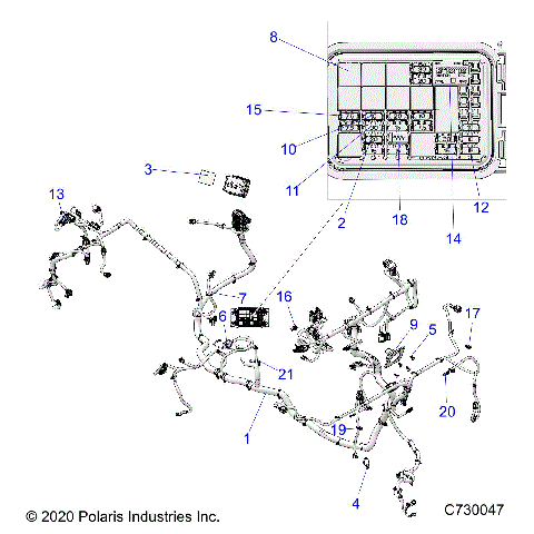 ELECTRICAL, WIRE HARNESS - R21RRZ99A9/AC/AP/AW/B9/BC/BP/BW (C730047)