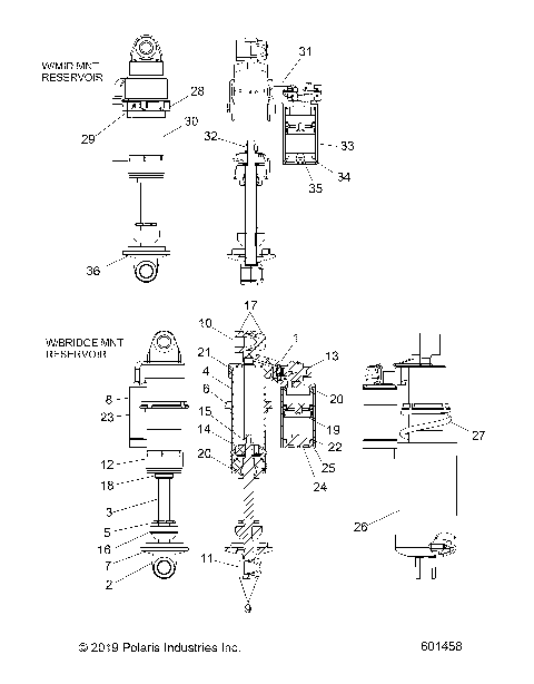 SUSPENSION, SHOCK, FRONT TRACK (7044878) - S20EKP8PS (601458)