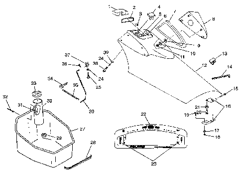 FRONT STORAGE COMPARTMENT SLTX B974590 and INTL. SLTX I974590 (4941214121A008)
