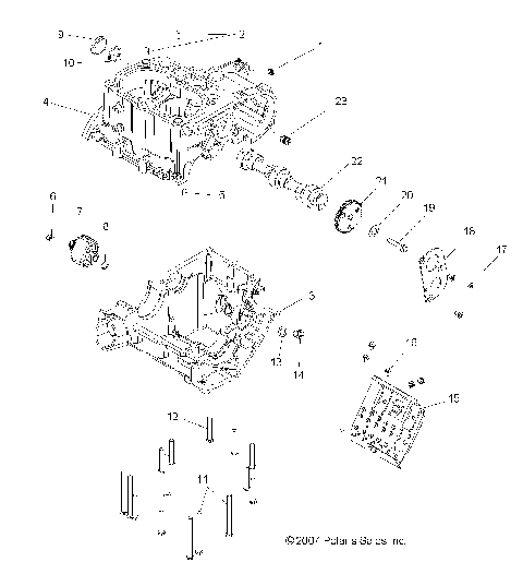 ENGINE, CRANKCASE - R10TH76/TY76 ALL OPTIONS (49RGRCRANKCASE086X6)
