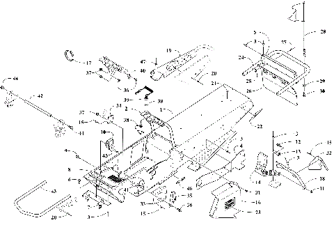 CHASSIS, FOOTREST, AND REAR BUMPER ASSEMBLY [110808]