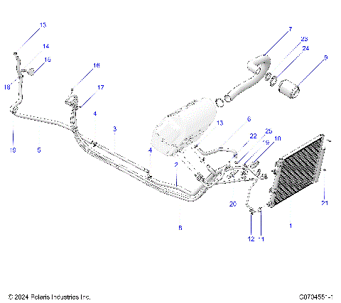 BODY, HVAC CONDENSER AND HOSES