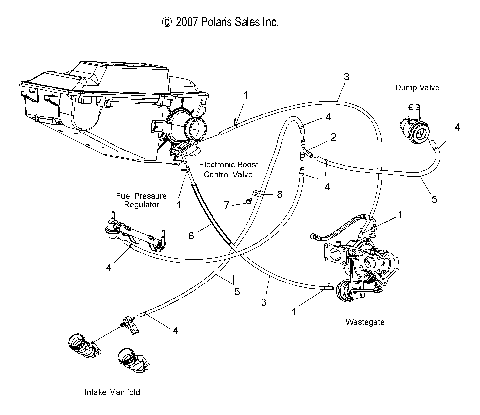 ENGINE, REFERENCE HOSES - S10PP7FSL/FEL (49SNOWHOSES08IQTRBO)