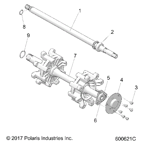 DRIVE TRAIN, JACKSHAFT and DRIVESHAFT - S19FJB8/FJE8/FJP8 ALL OPTIONS (600621C)