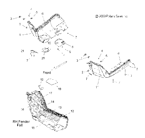 BODY, FENDERS - S10PR8ESA/ESL (49SNOWFENDERS10800RMK)