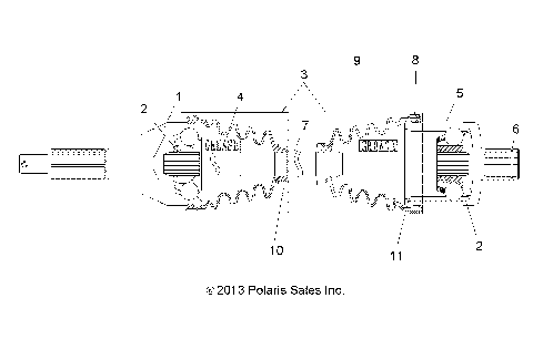 DRIVE TRAIN, REAR DRIVE SHAFT - R16RCA57A1/A4/B1/B4 (49RGRSHAFTDRVRR14570)