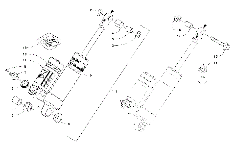 REAR SUSPENSION REAR ARM SHOCK ABSORBER [105520]