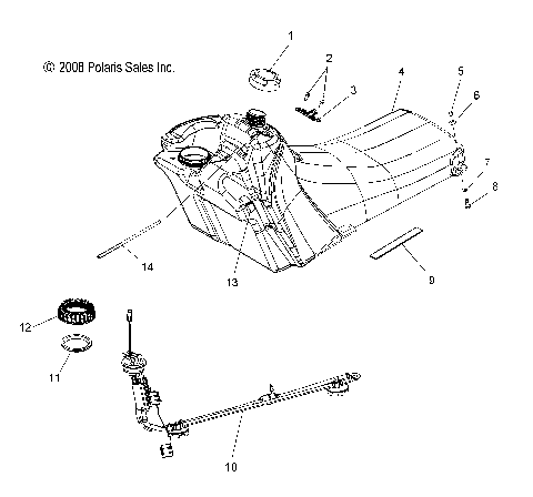 FUEL SYSTEM, FUEL TANK ASM. - S09PT6HS/HE (49SNOWFUELTANK09600TRG)