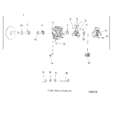 DRIVE TRAIN, PRIMARY CLUTCH - A20SYE95KH (100476)