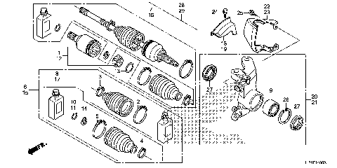 FRONT KNUCKLE@DRIVESHAFT