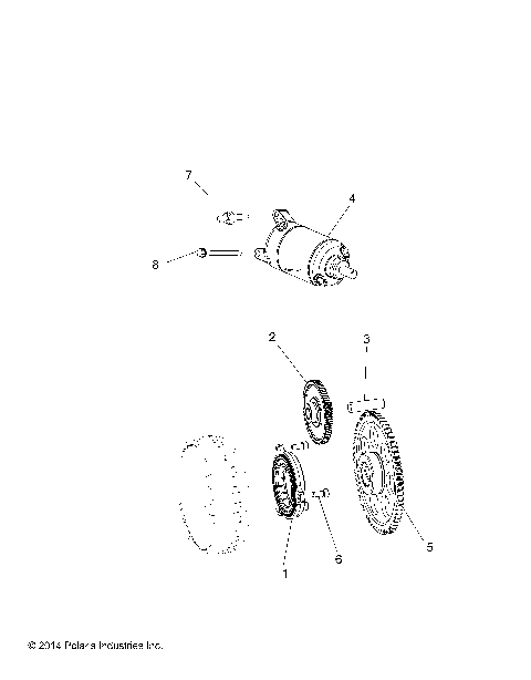 ENGINE, STARTER DRIVE - R16RCA57A1/A4/B1/B4 (49RGRSTARTINGMTR15570)