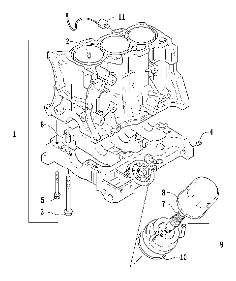 CYLINDER BLOCK/BASE ASSEMBLY [86110]