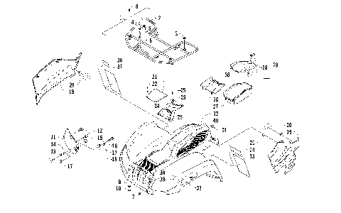 FRONT RACK, BODY PANEL, AND HEADLIGHT ASSEMBLIES [93219]
